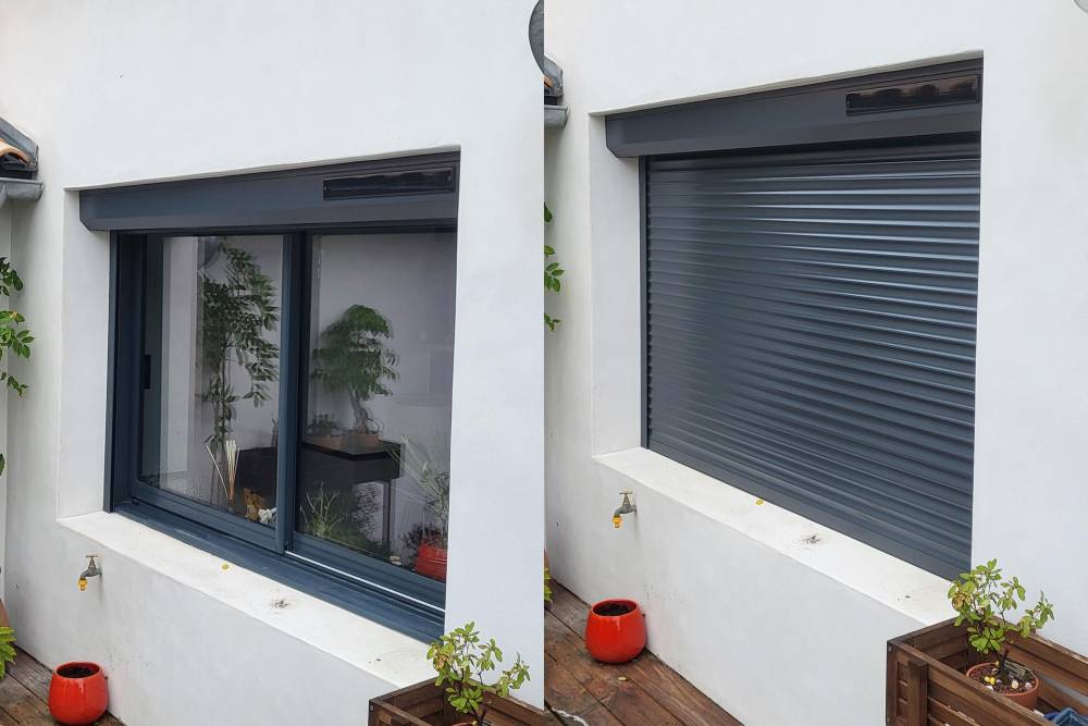Pose d'un volet de rénovation solaire